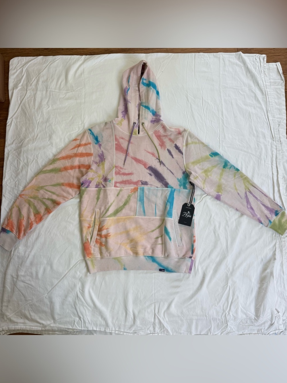 Prps Pastel Tie-Dye Hoodie with Kangaroo Pocket